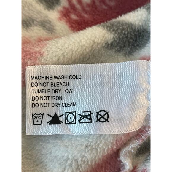 Orvis women's fleece pullover , trees and bears, pink.  size Med. - Picture 5 of 11